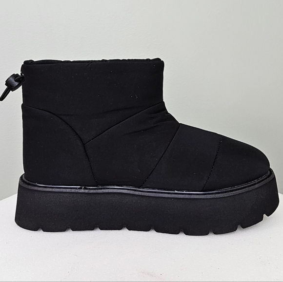 Portland Boot Company Women's Metallic Puffer Cozy Booties in Black - Picture 14 of 14